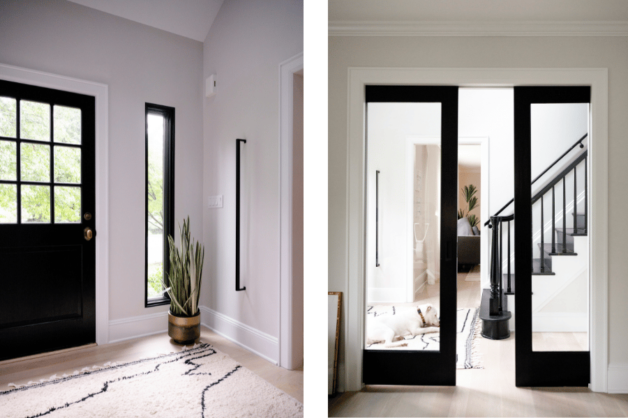 Side by side of interior of entry way