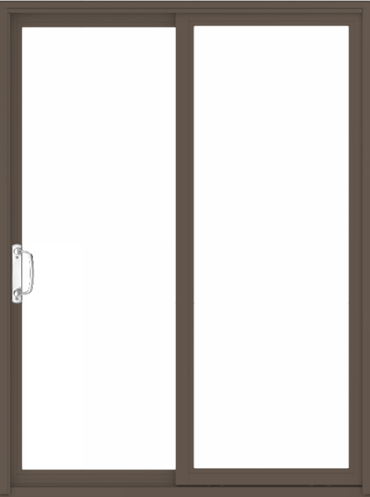 Narroline exterior patio door in color terratone