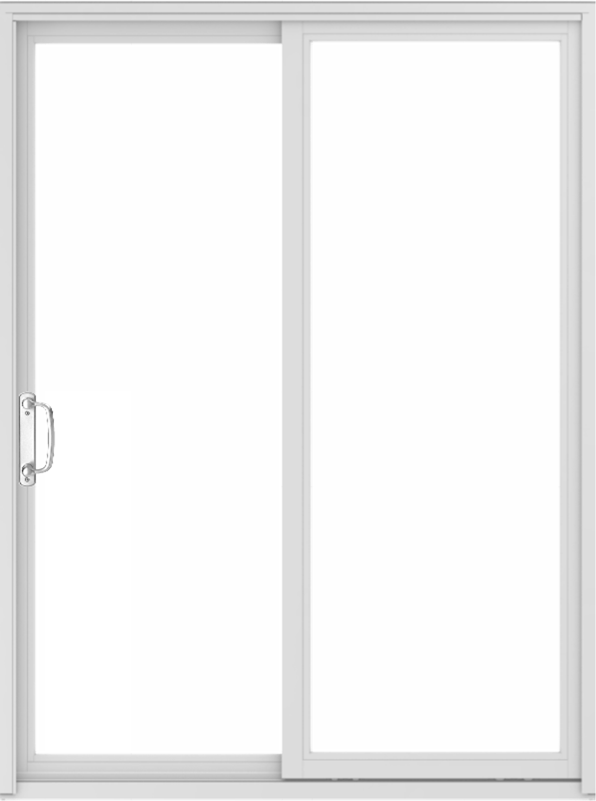 Narroline exterior patio door in color white
