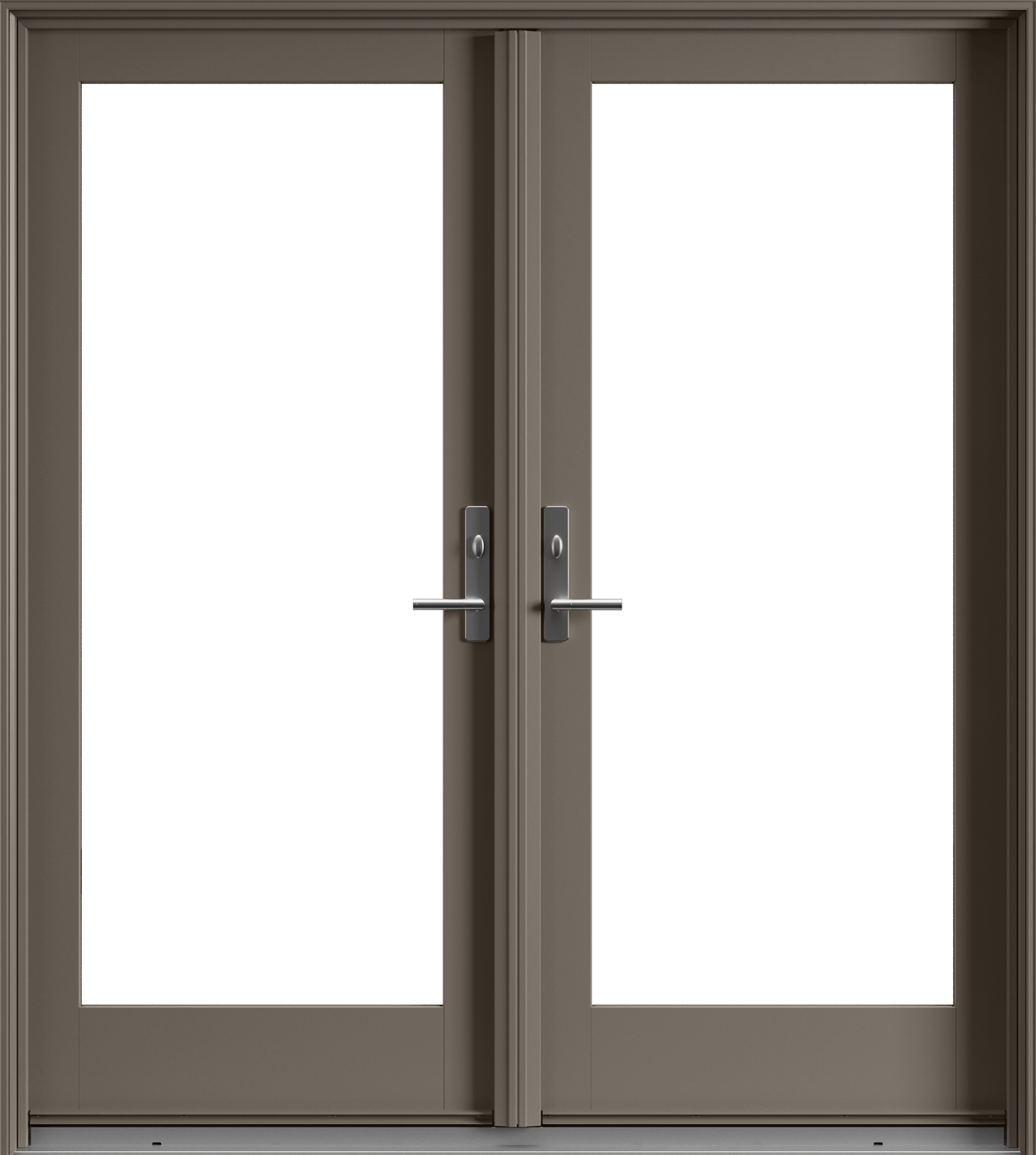 andersen 400 series hinged patio door in terratone exterior