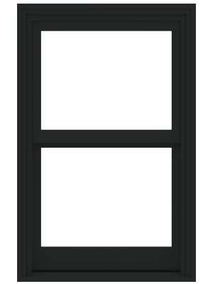 a series double hung andersen window in black