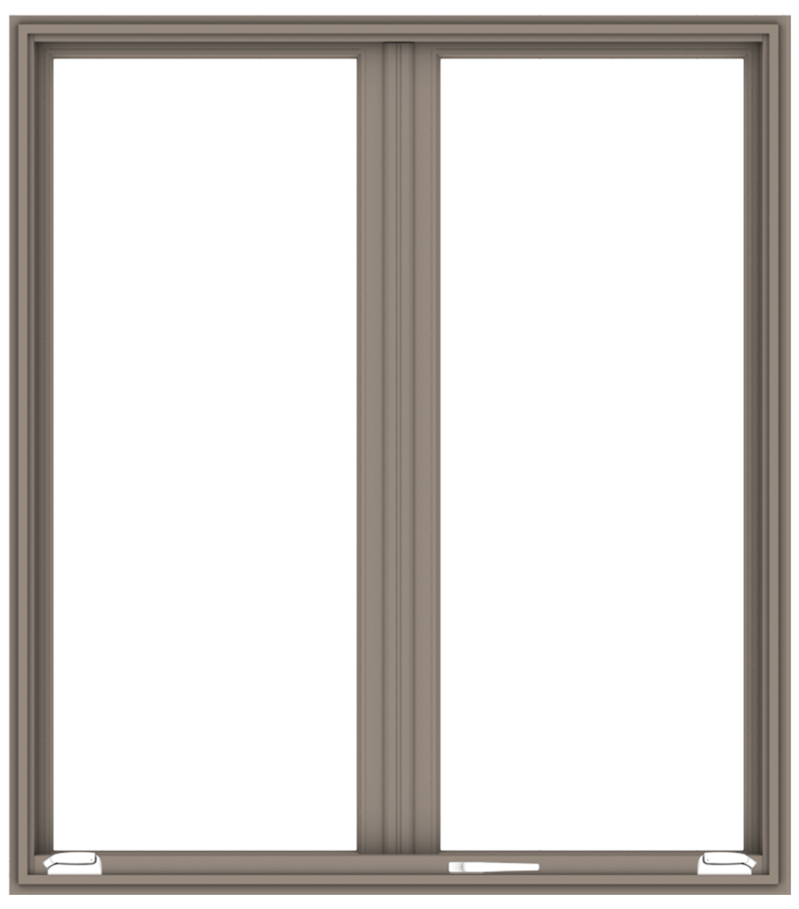 andersen e series french casement window with sandtone trim