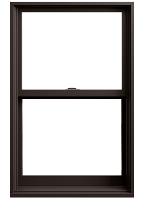 andersen exterior dark bronze woodwright double hung window